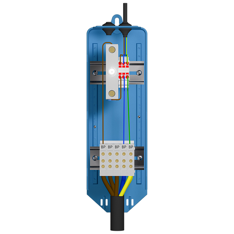 Universal Street Light Pole Junction Box Featuring Unrivalled Capacity for DIN Rail Protective Modules Installation