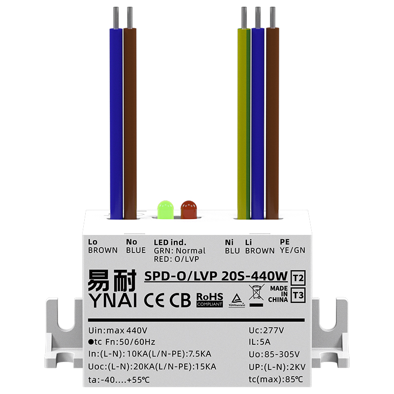 20KV Thermally Protected LED SPD Surge Suppressors with Over Voltage & Under Voltage Protection EN61643-11 for Outdoor Lighting