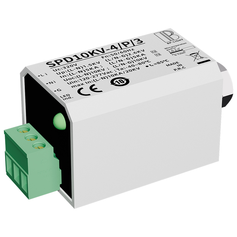 Waterproof Light SPD Lightning Surge Arrestor, Built-in Surge Protection Device Perfect for Outdoor Lighting Fixtures