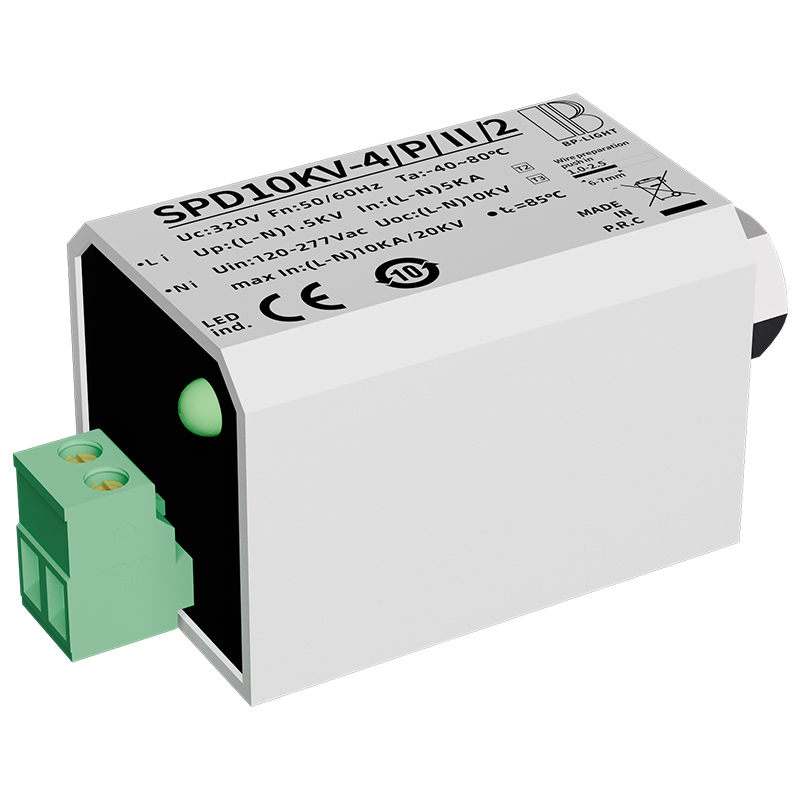 10KV Light SPD Lightning Surge Arrestor, Thermal Disconnect Surge Protector Suitable for Various Outdoor Lamps