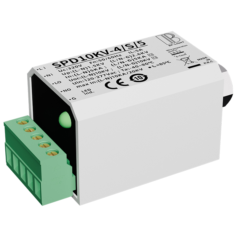 Light SPD Lightning Surge Arrestor, Surge Protection Device Suitable for Outdoor LED Lighting Lamps