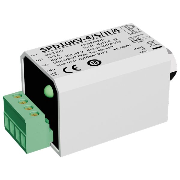 Outdoor Light SPD Lightning Surge Arrestor, Surge Protector for Street Light Flood Light Fixtures