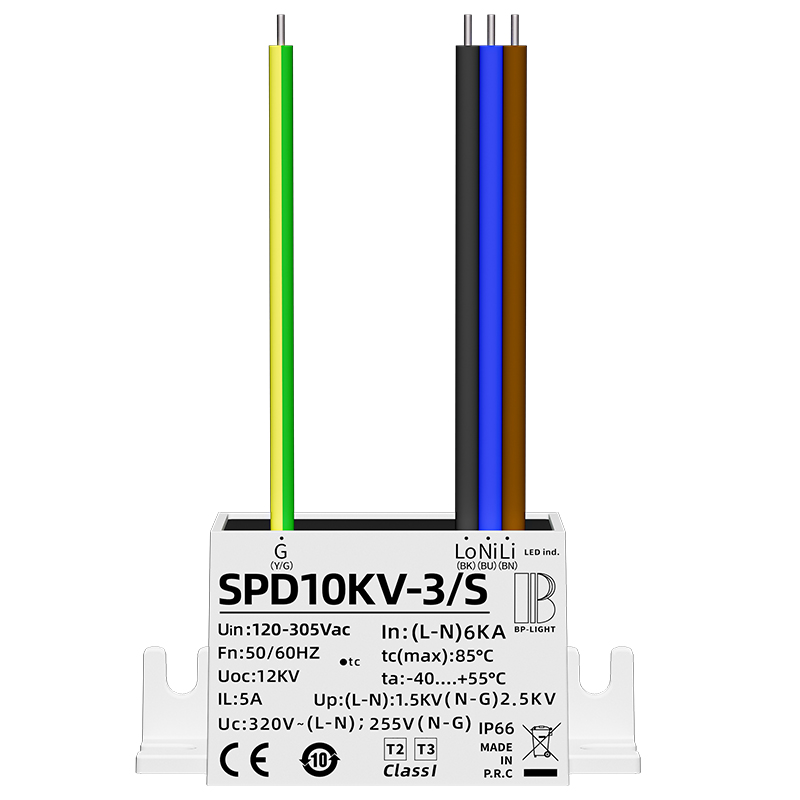 Waterproof LED SPD Surge Arrester Lightning Surge Arrester Fit All Kinds of Outdoor LED Lighting Fixtures