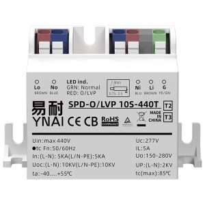10KV Protected LED SPD Surge Suppressors With OVP UVP Over Under Voltage Protection EN61643-11