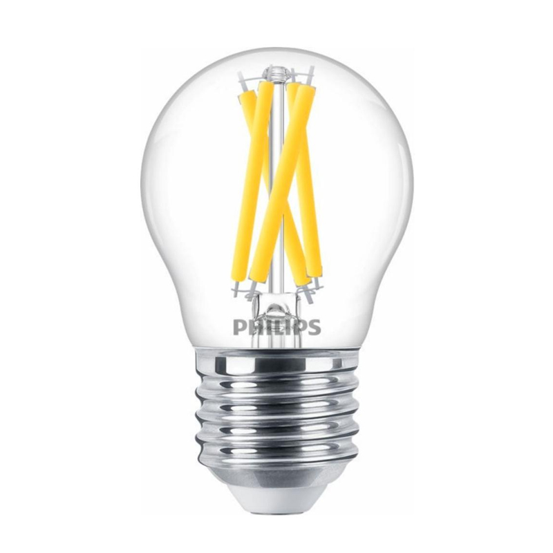 Philips MASTER, LEDbulb, P45, 40 W, E27, 2200 K, 2700 K, 470 lm, CRI 90, 25000 hour(s), Glass