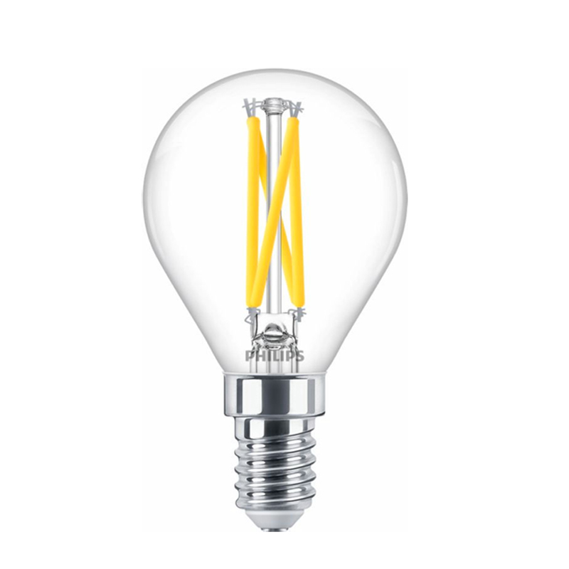 Philips MASTER, LEDbulb, P45, 40 W, E14, 2200 K, 2700 K, 470 lm, CRI 90, 25000 hour(s), Glass