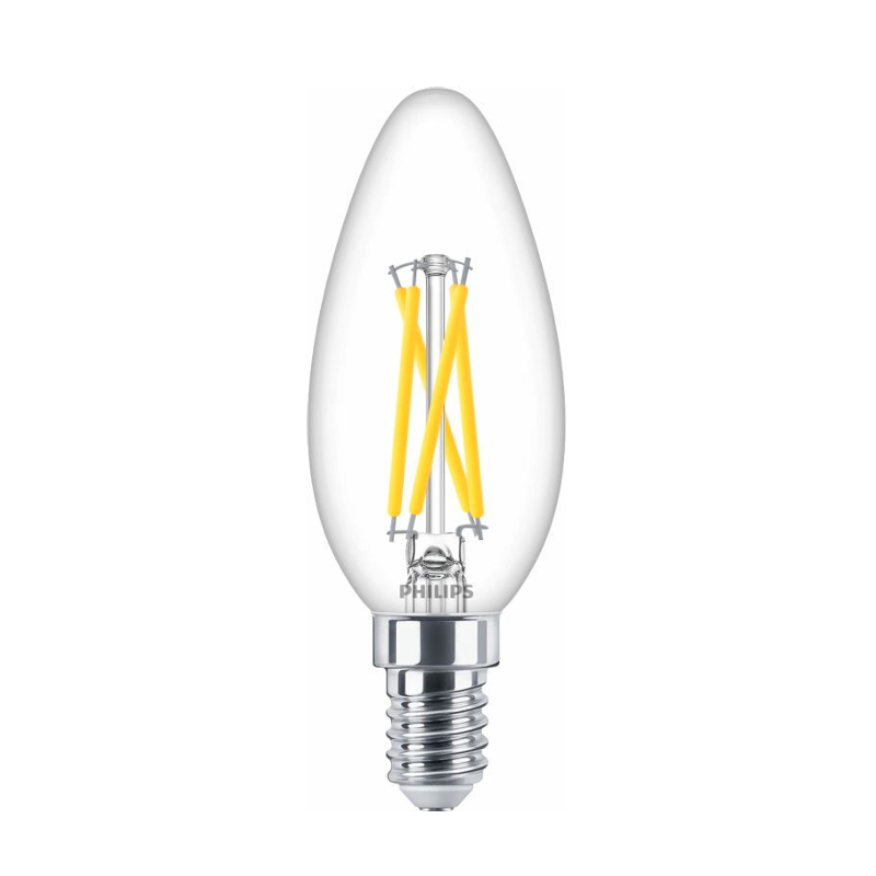 Philips MASTER, LEDbulb, B35, 25 W, E14, 2200 K, 2700 K, 340 lm, CRI 90, 25000 hour(s), Glass