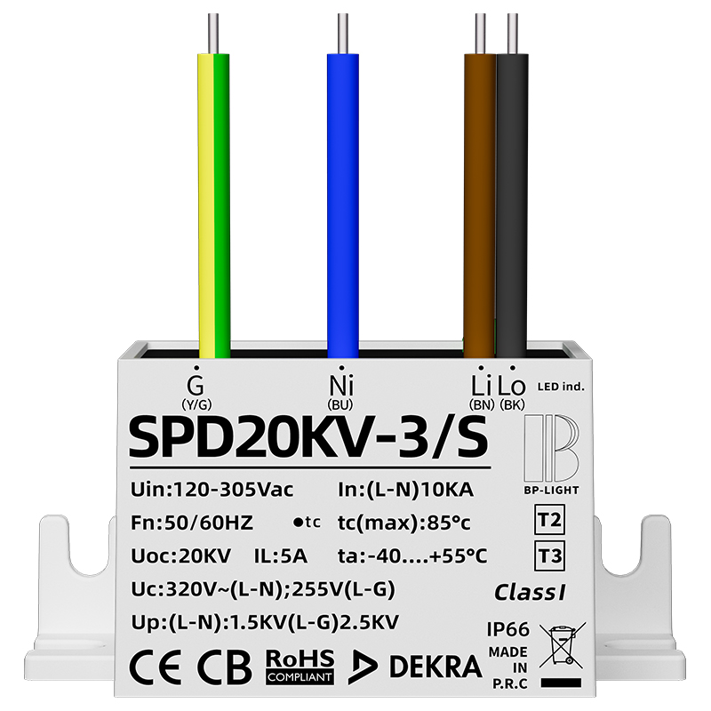 20kV IP67 Waterproof LED Surge Arrester SPD for All Kinds of Outdoor LED Luminaires